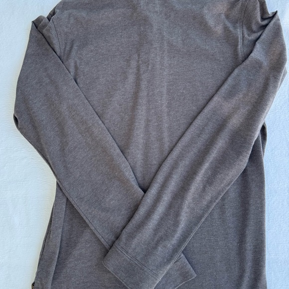 NWOT Billy Reid Men's Brown Long Sleeve Polo Shirt L - Picture 5 of 5